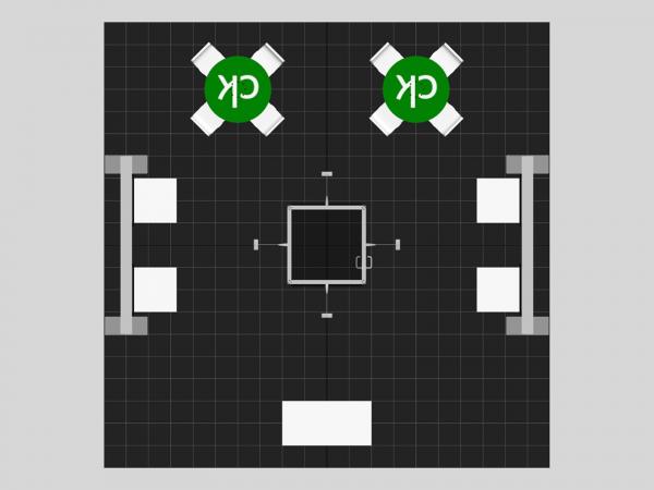 RE-9203 Island Rental Trade Show Exhibit -- Plan View